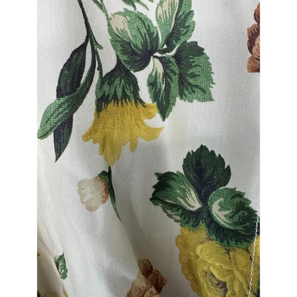 Zimmermann White Silk Ivory Garden Floral Zippy Wrap Bodice Blouse Size 10 - Picture 8 of 15